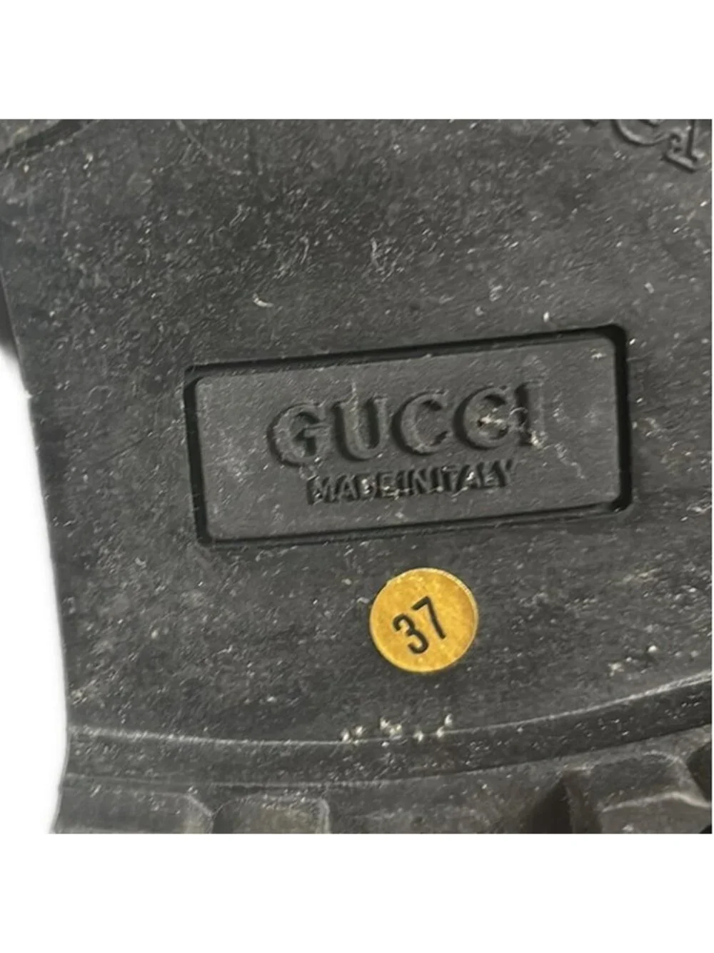 Gucci Short Boots 37 Black Dark Brown Lace Up Leather X - Picture 5 of 5